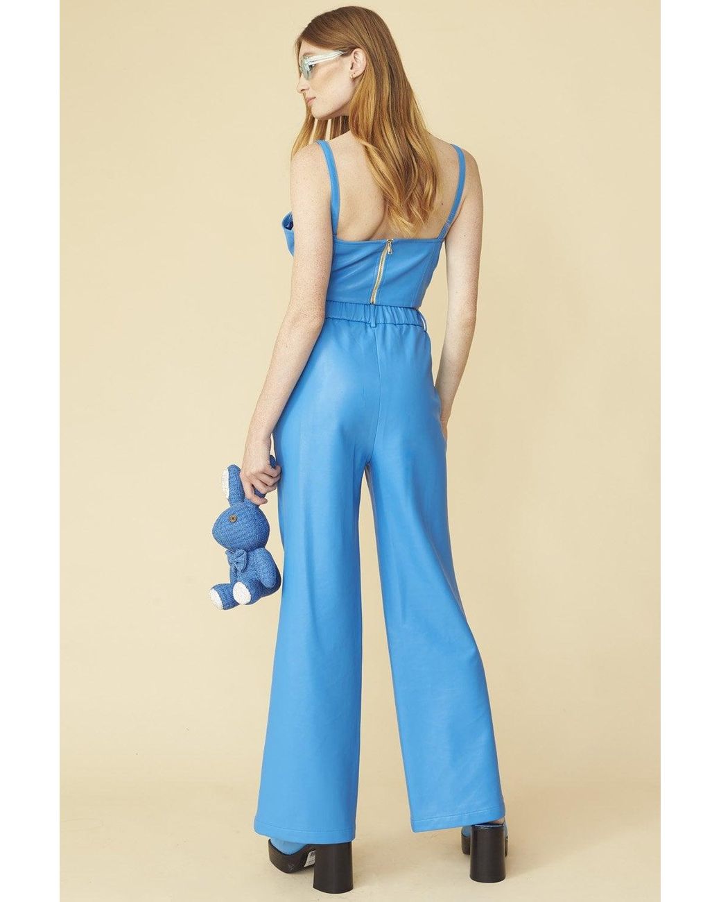 Jayley Pink Eco Leather Trousers