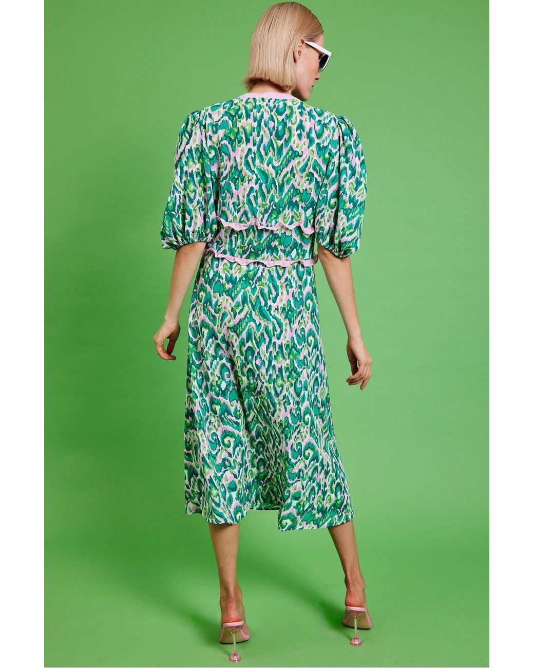 Jayley Green Rayon Oversized Shirt