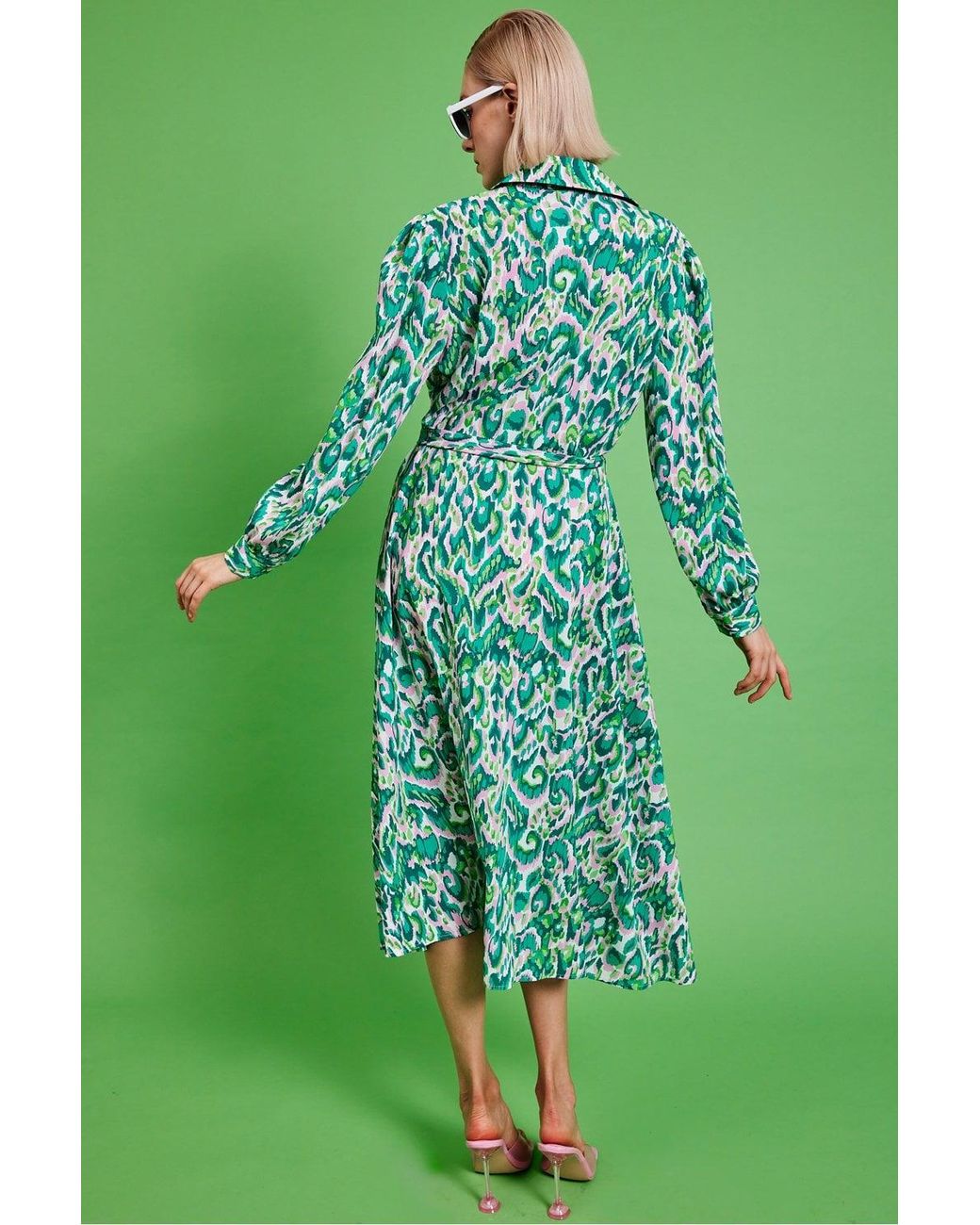 Jayley Green Rayon Oversized Shirt