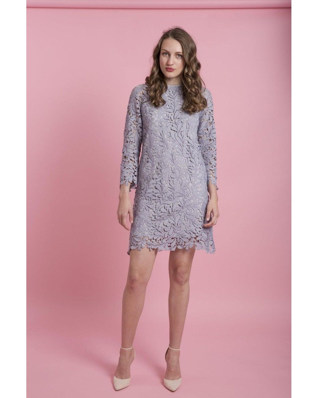Jayley Blue Vintage Inspired Lace Dress Size: S (Uk 10)