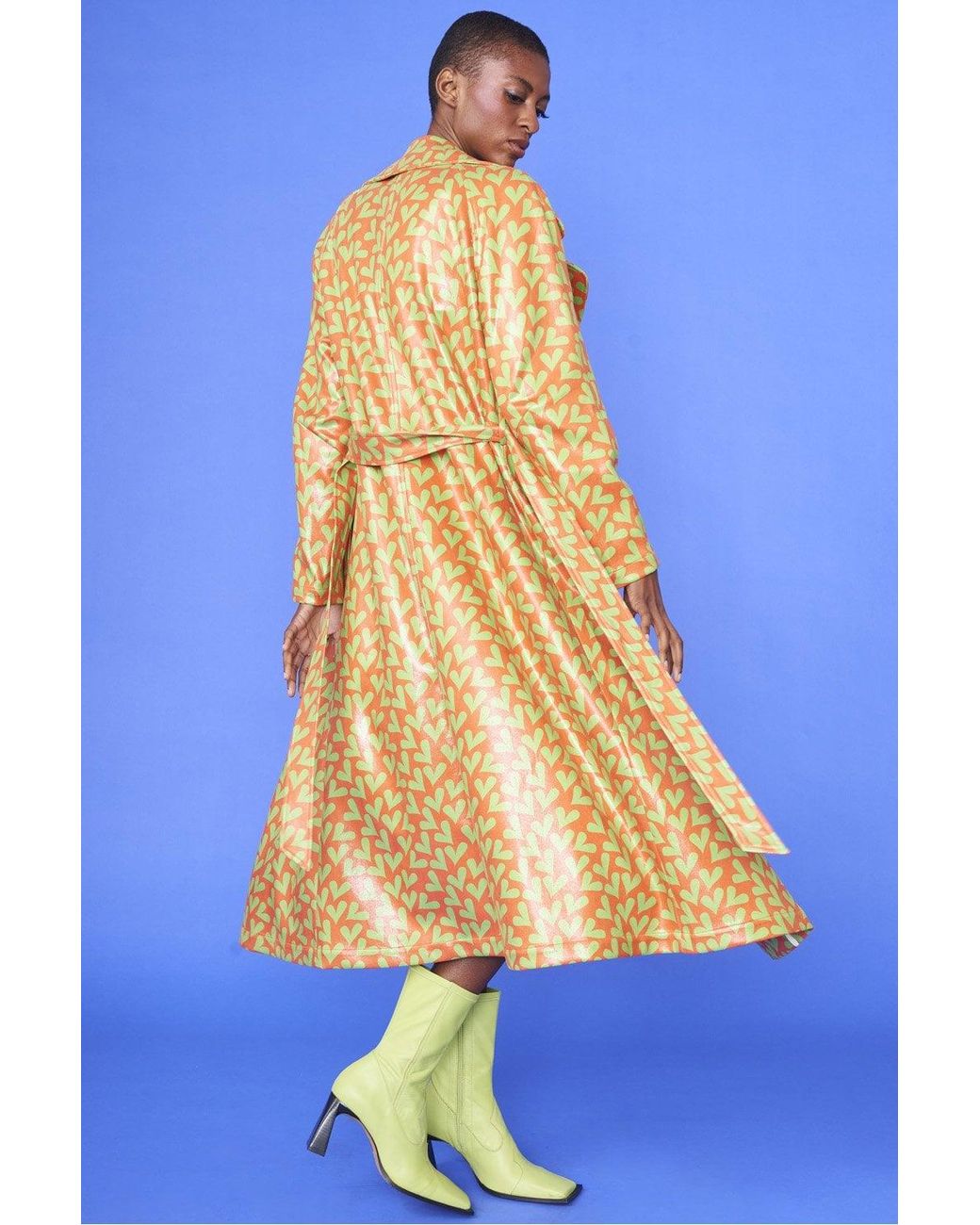 Jayley Blue And Love Heart Trench Coat