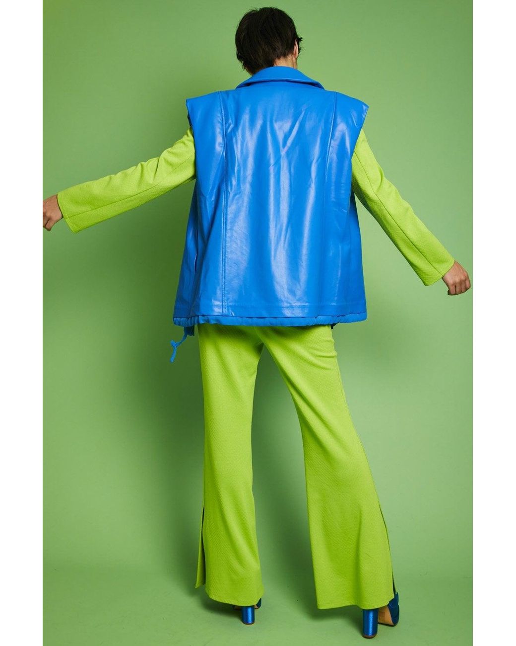 Jayley Green Eco Leather Vest