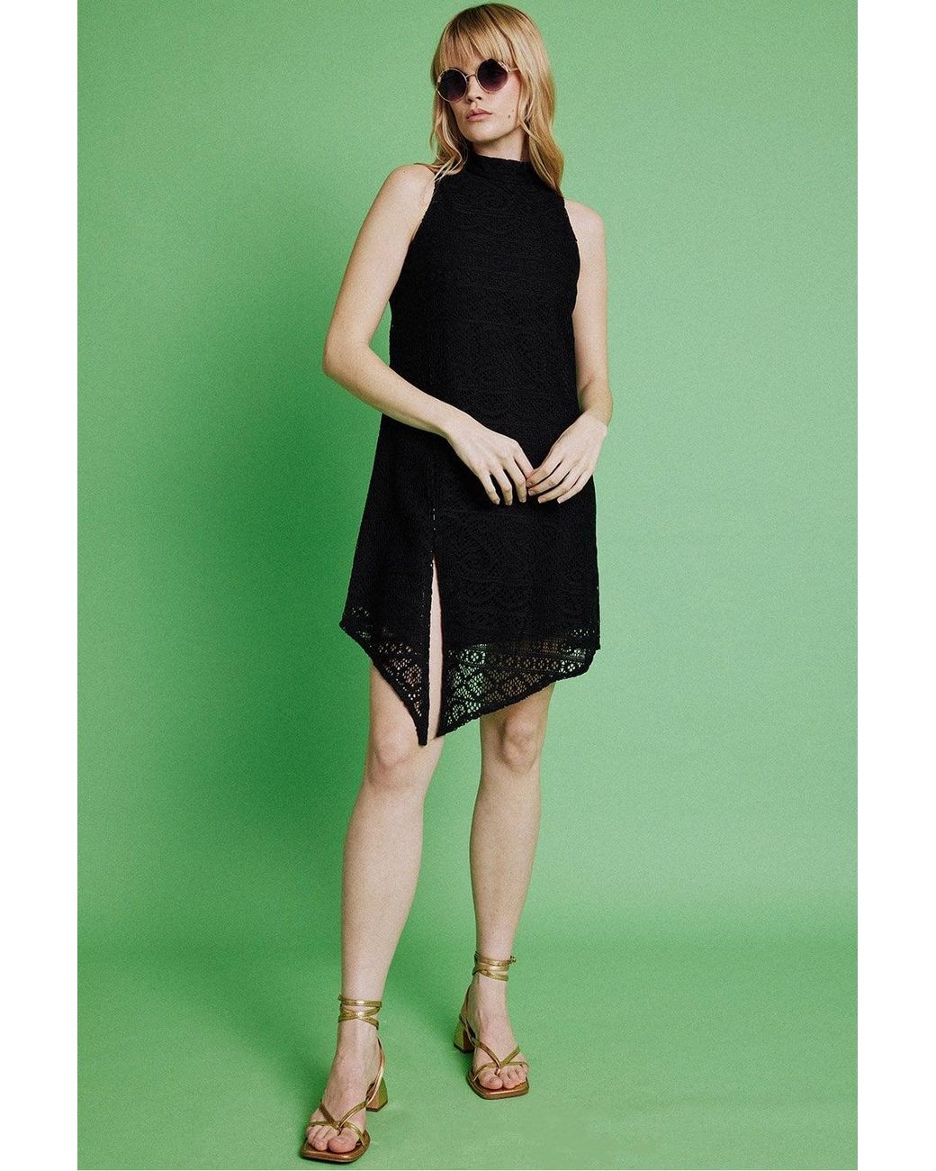 Jayley Green Silk Cotton Modacrylic Dress Size: M (Uk 12)