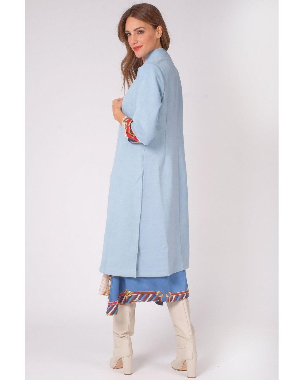 Jayley White Faux Suede Coat