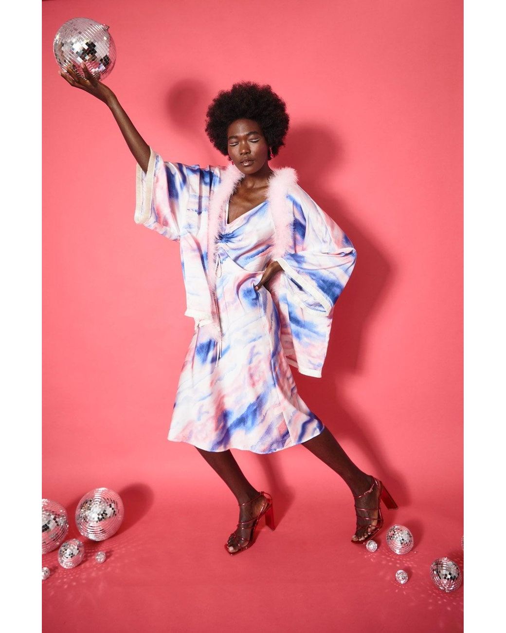 Jayley Pink Malia Tie Dye Cape
