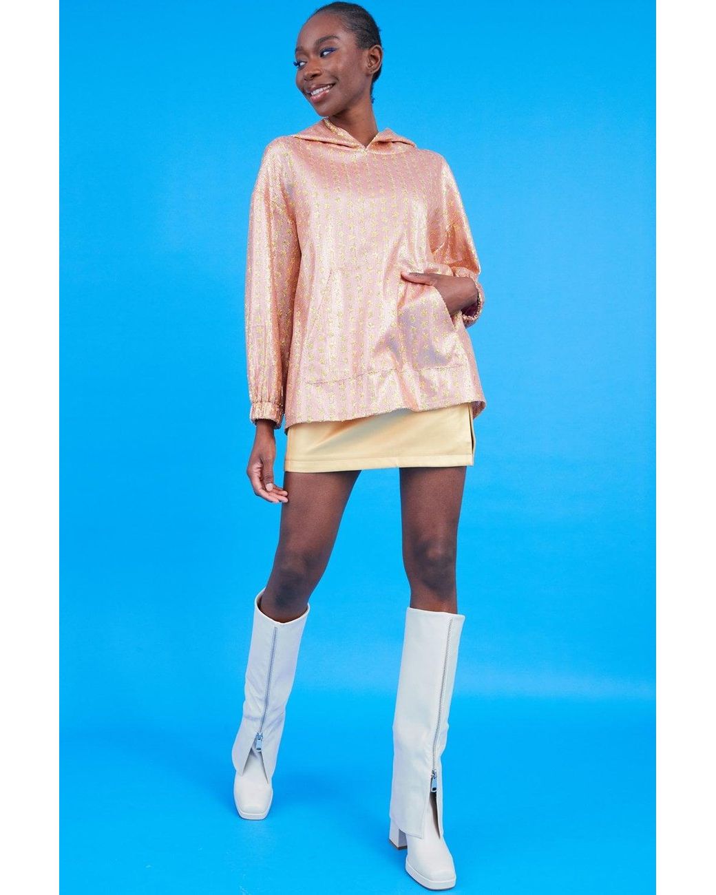 Jayley Blue And Sequin Hoodie