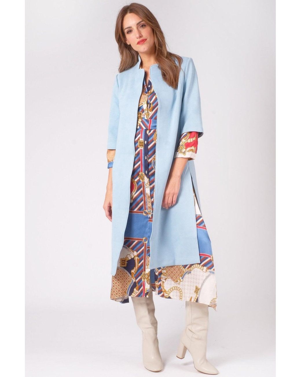 Jayley White Faux Suede Coat