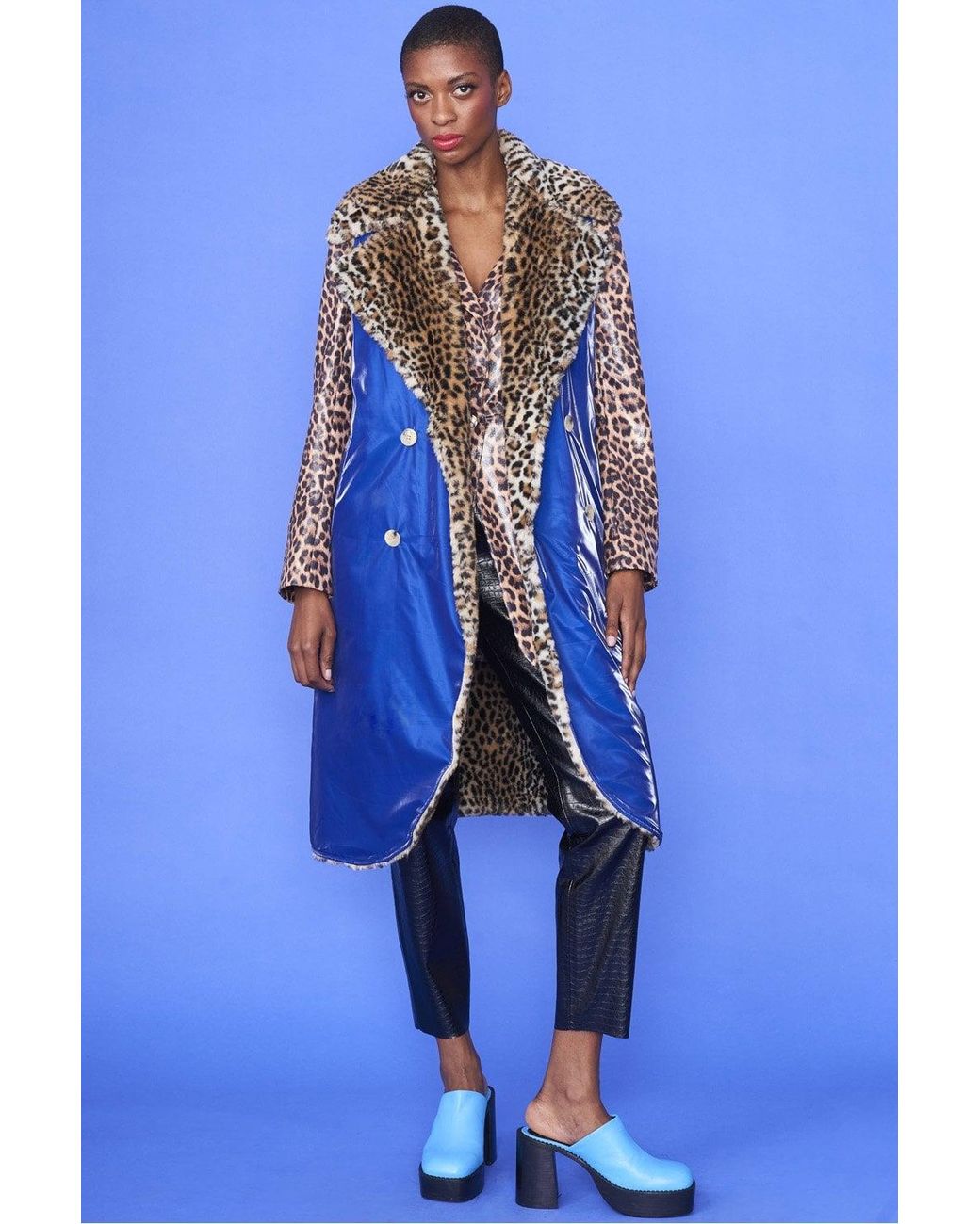 Jayley Blue Reversible Animal Print Vest