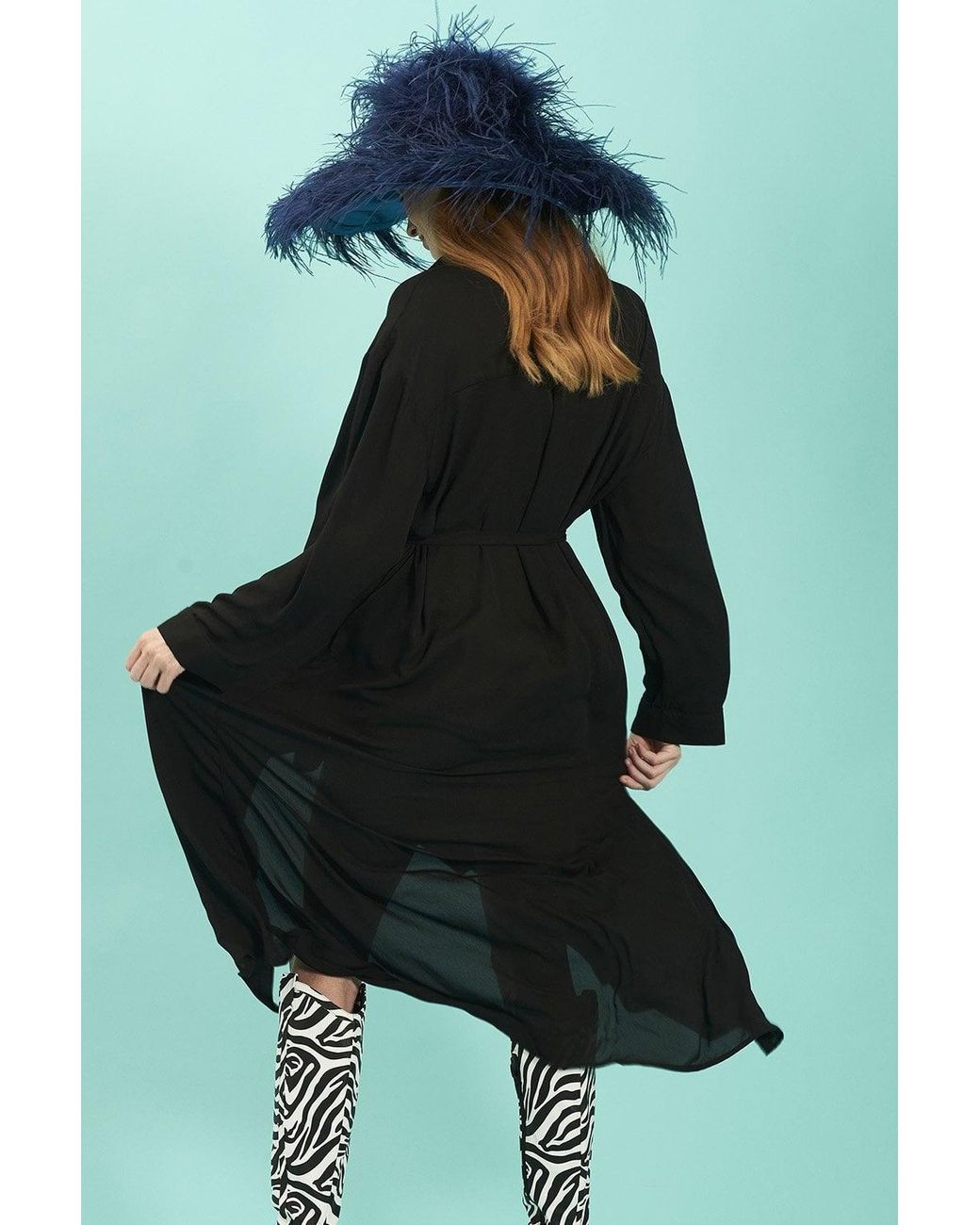 Jayley Green Silk Blend Maxi Shirt Dress