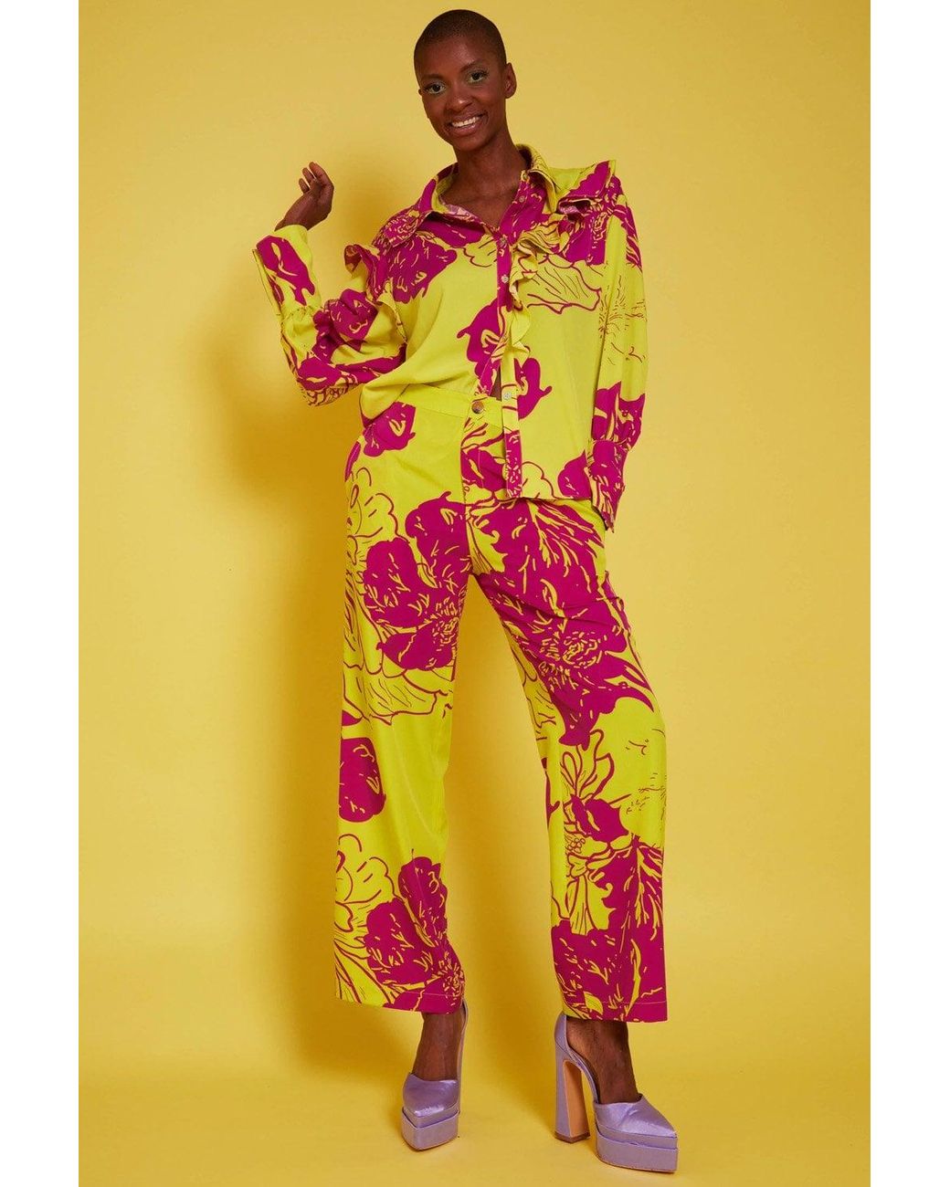 Jayley Black Rayon Blend Sienna Oversized Blouse