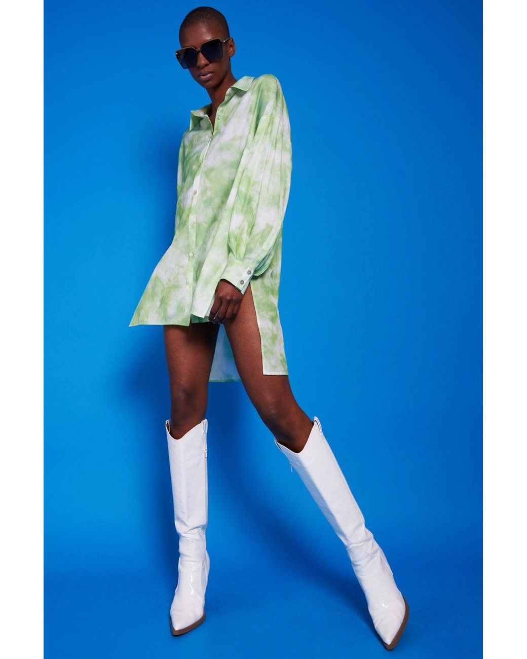 Jayley Blue Love Herb Shirt Dress