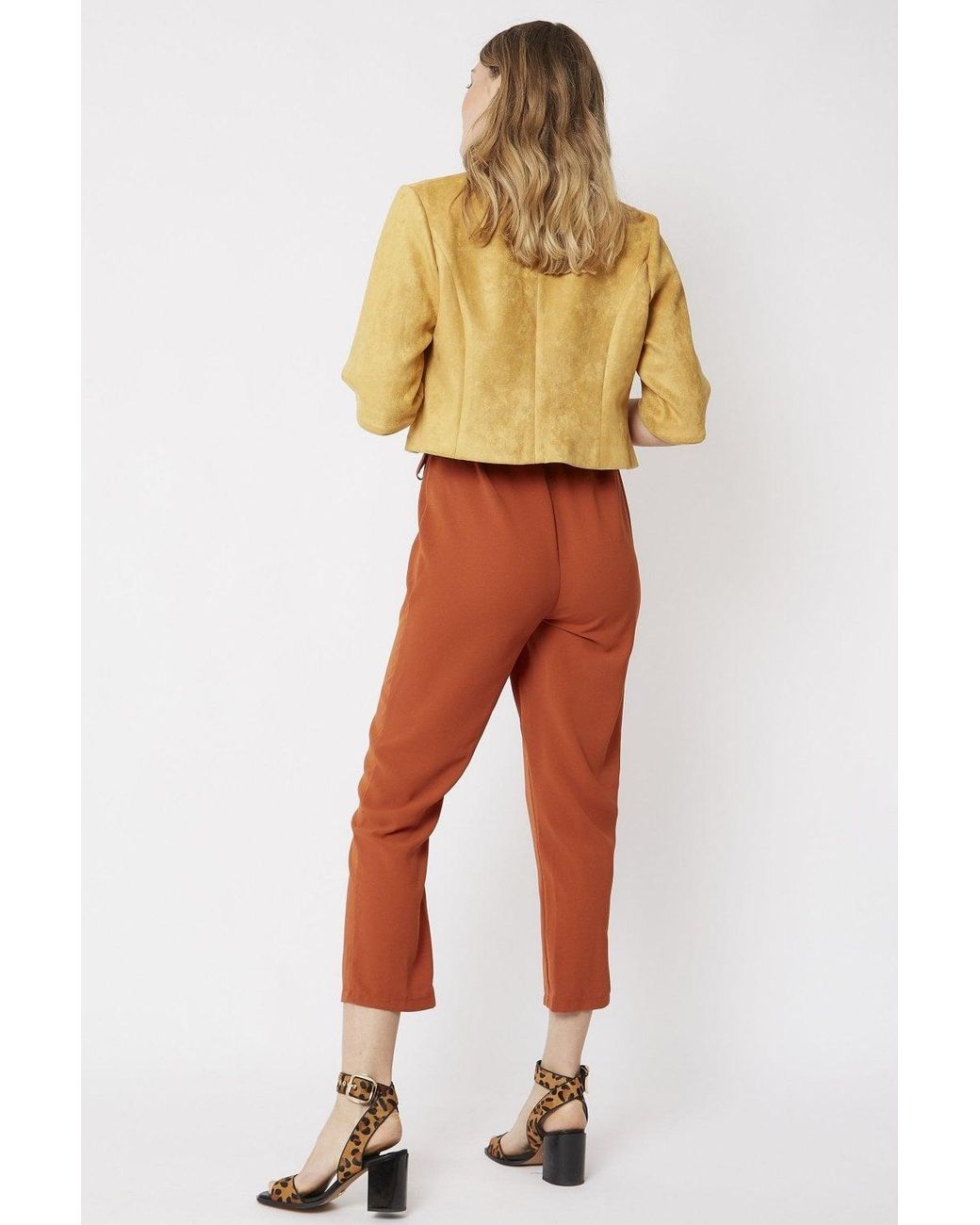 Jayley Orange Faux Suede Jacket