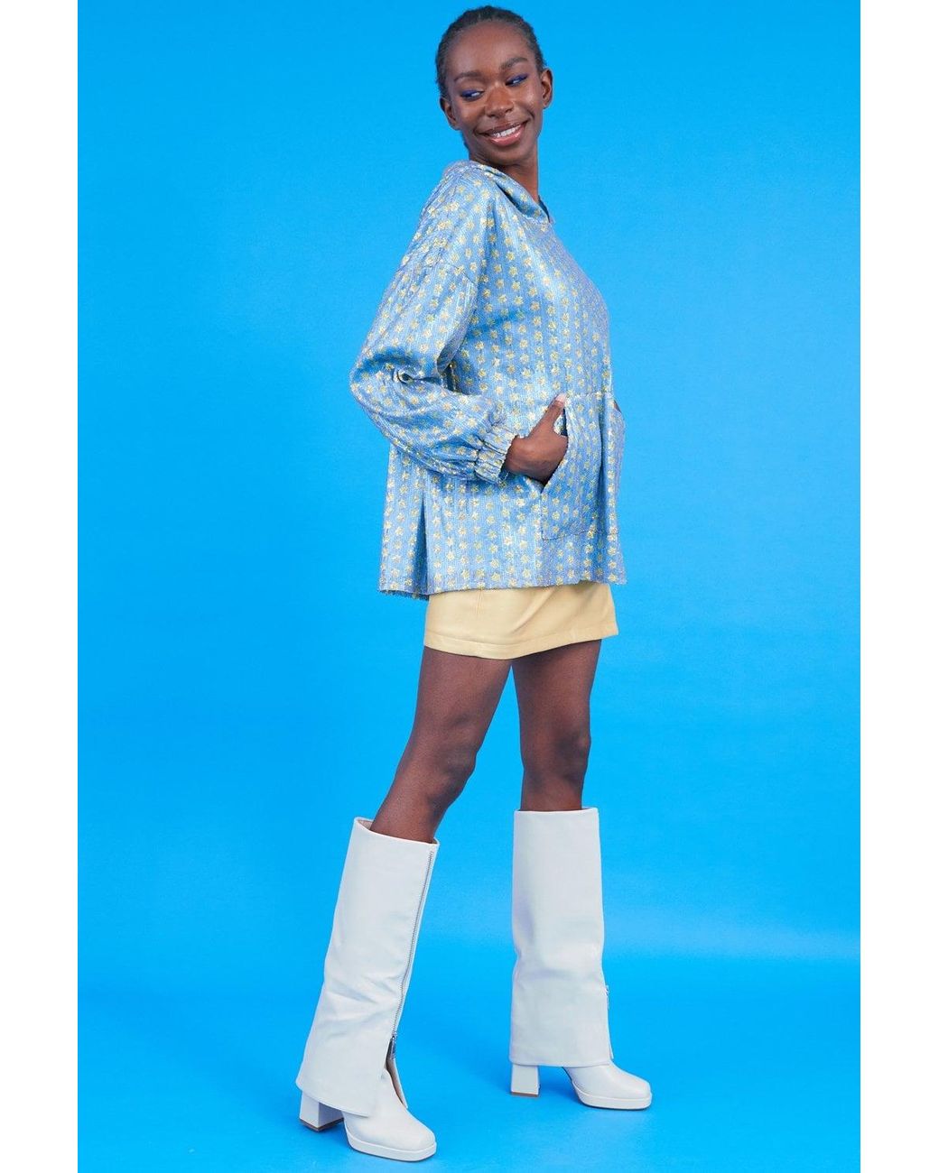 Jayley Blue And Sequin Hoodie