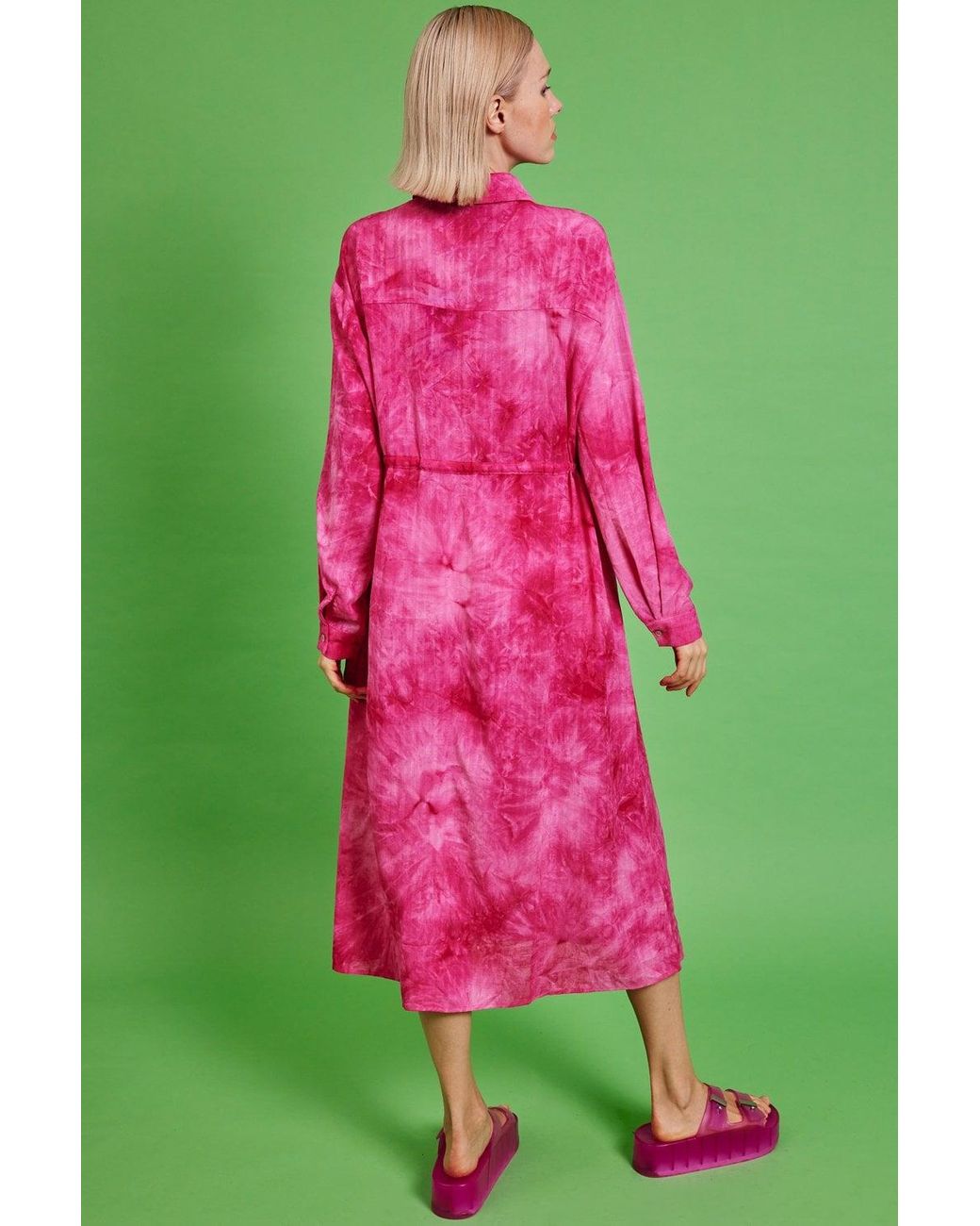 Jayley Green Love Herb Maxi Shirt Dress