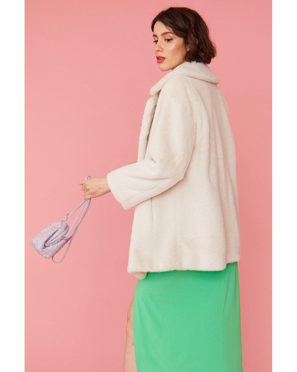 Jayley Brown Faux Fur Duchess Midi Coat