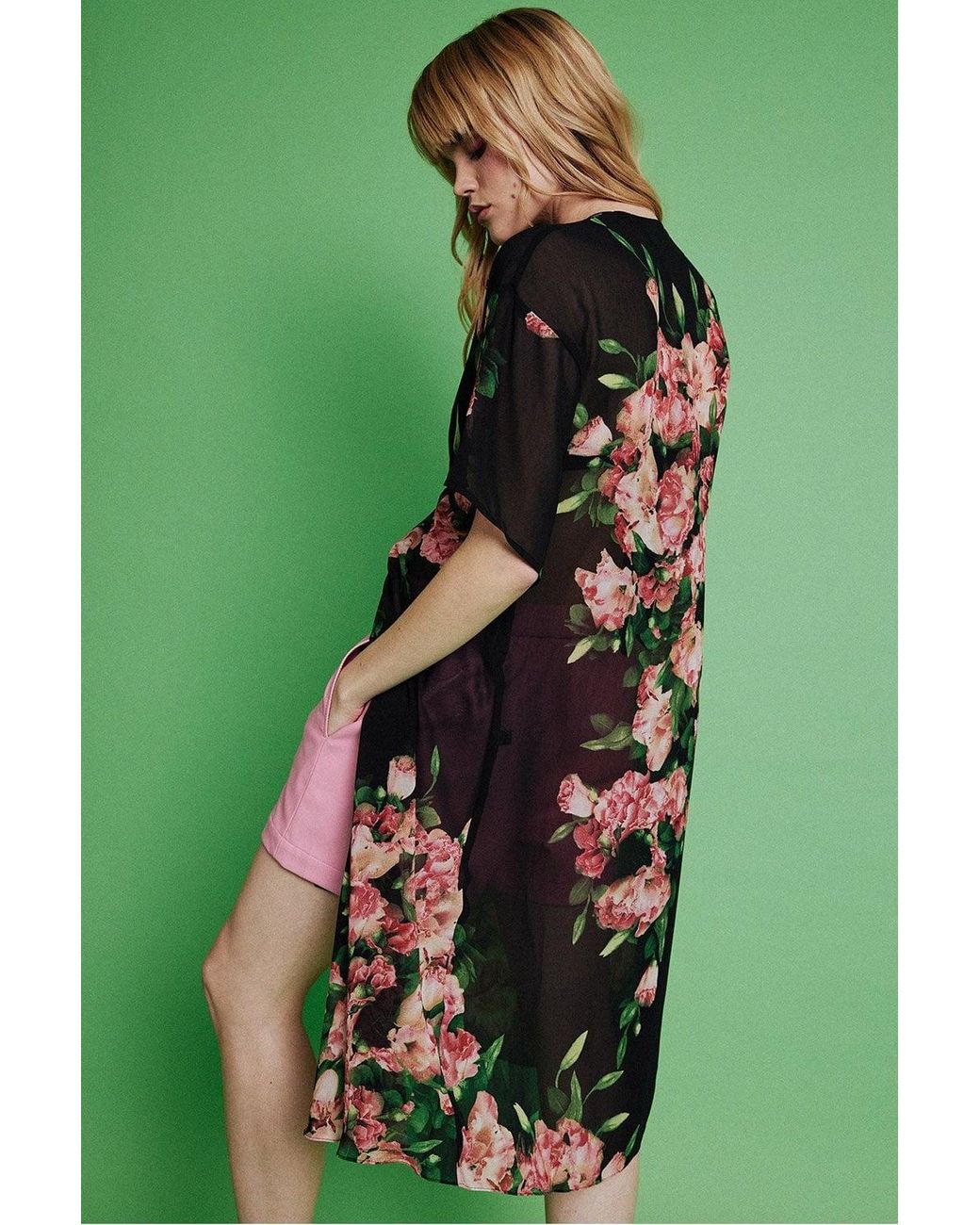 Jayley Green Silk Blend Dress Size: M (Uk 12)