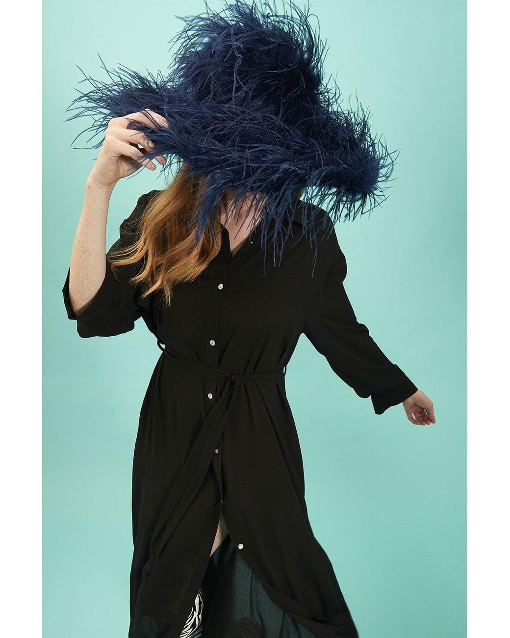 Jayley Green Silk Blend Maxi Shirt Dress