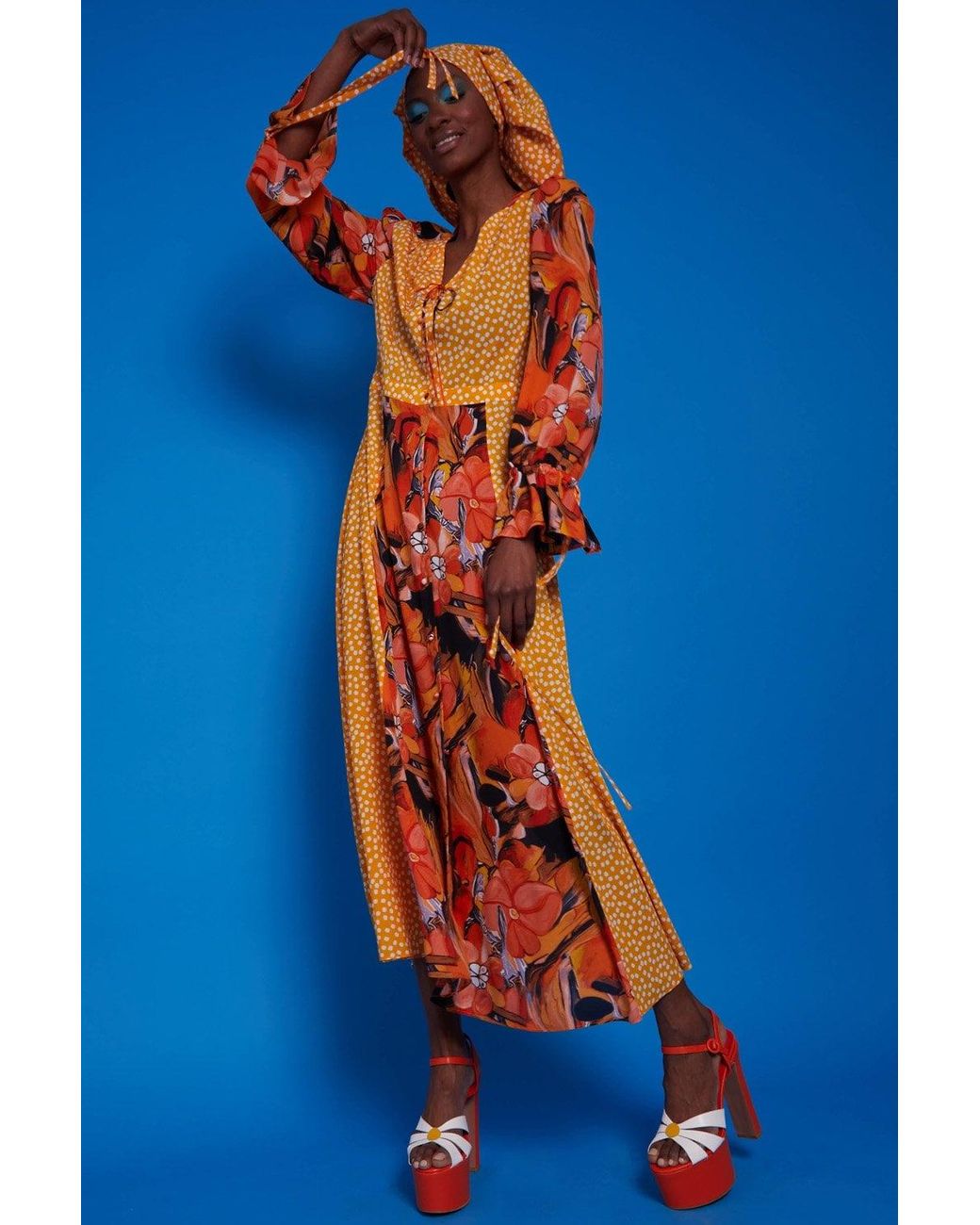 Jayley Blue Rayon Oversized Shirt