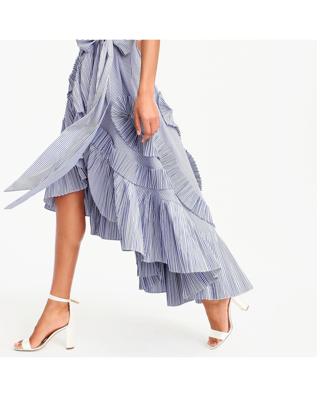 Gingham ruffle skirt j cheap crew