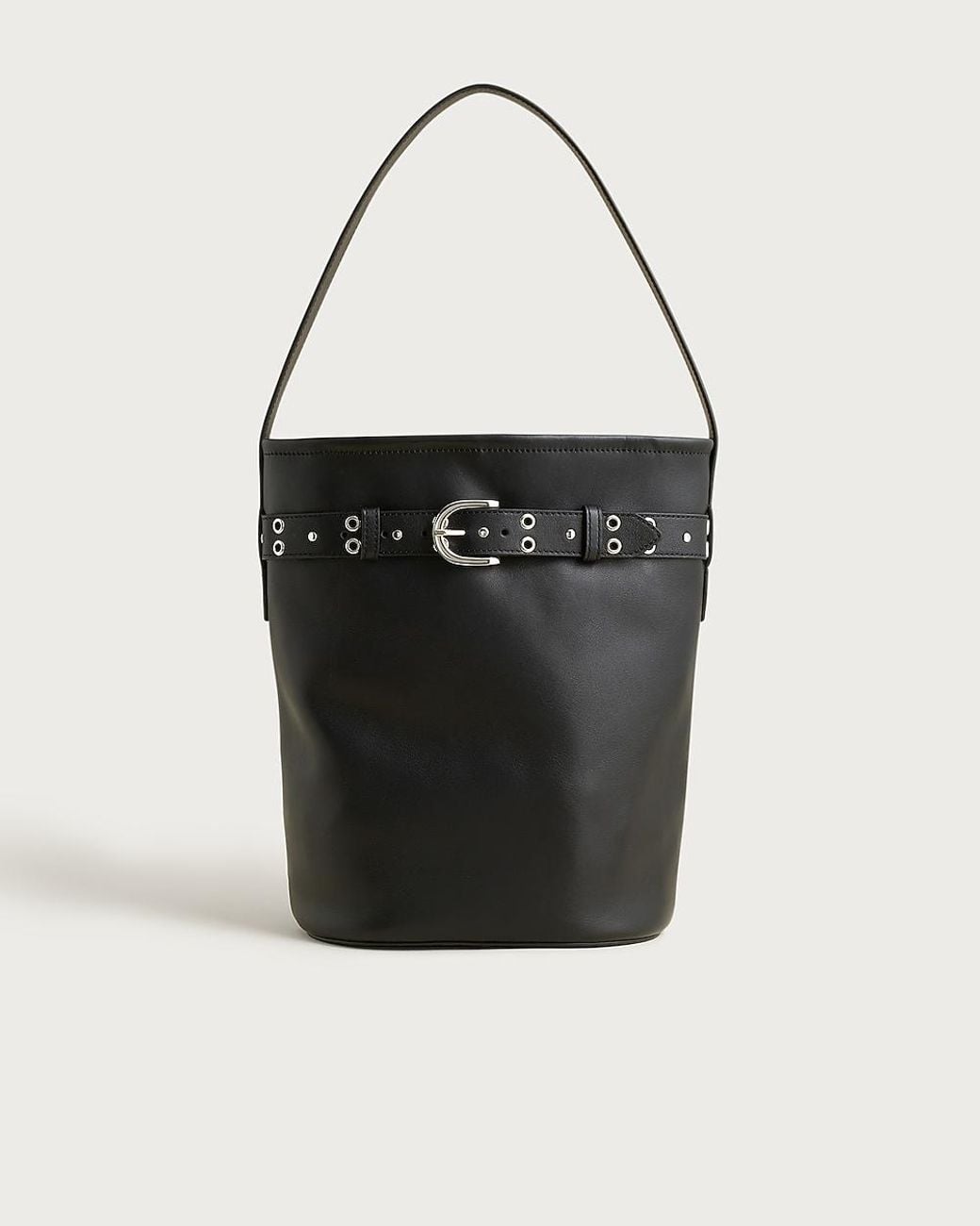 J.Crew Black Berkeley Belted Bucket Bag