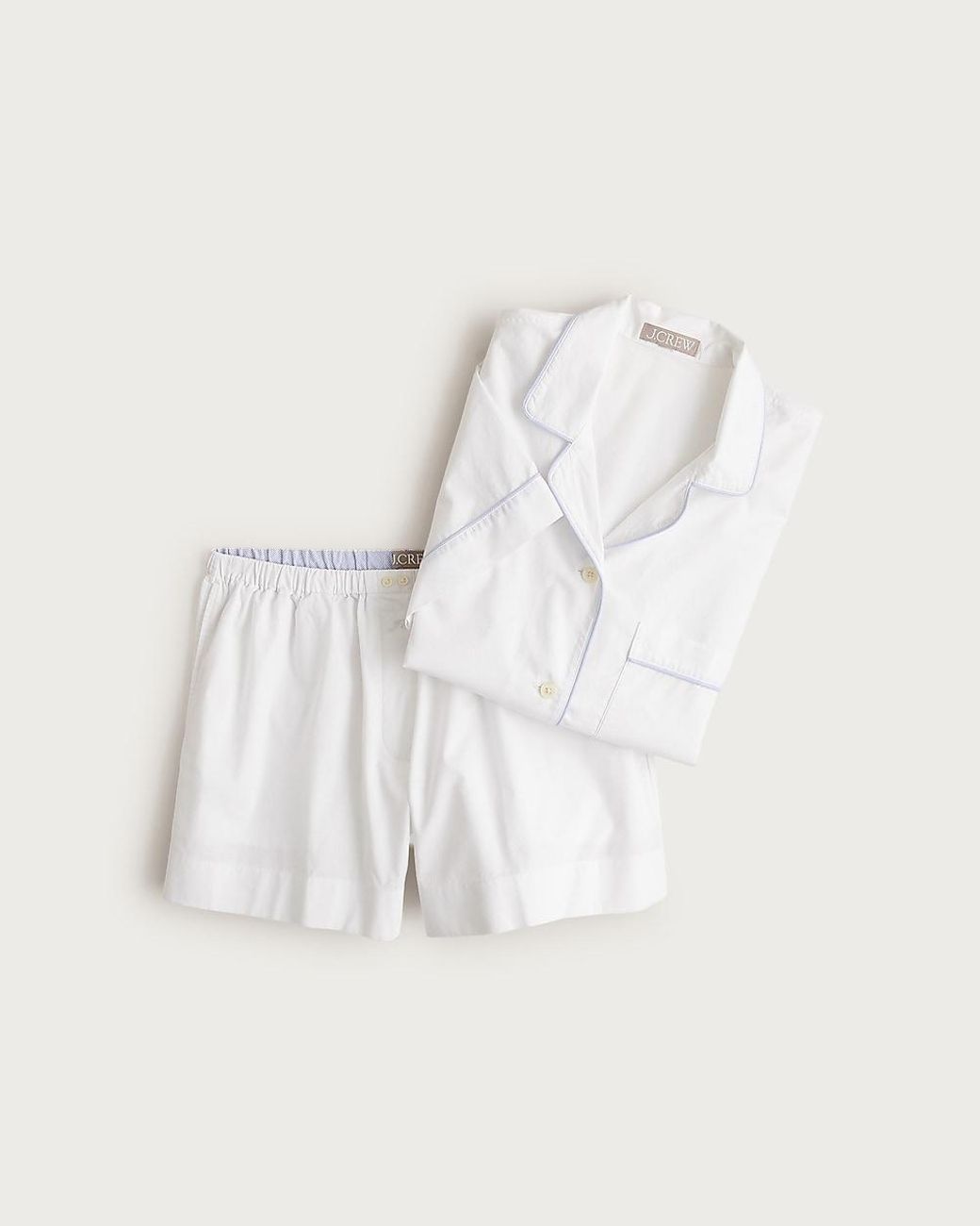 J.Crew White Pajama Short Set