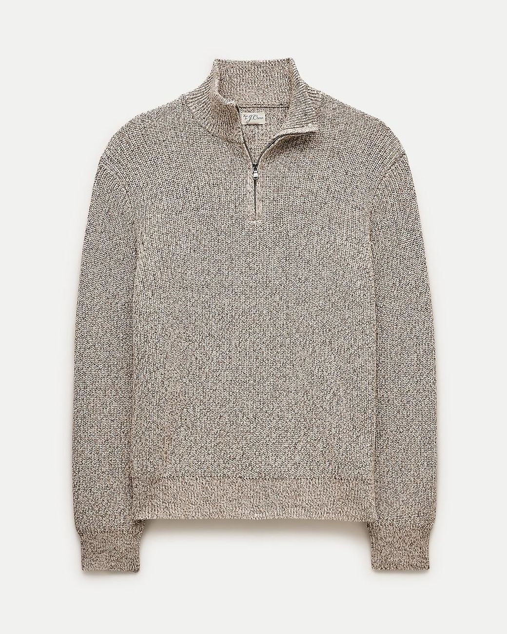 J.Crew Natural Quarter-Zip Sweater for men