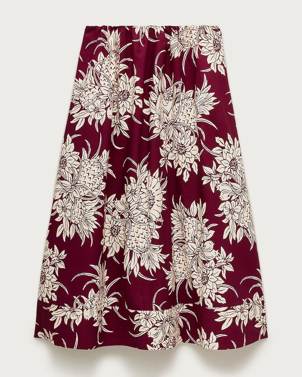 J.Crew White Pull-On Midi Skirt
