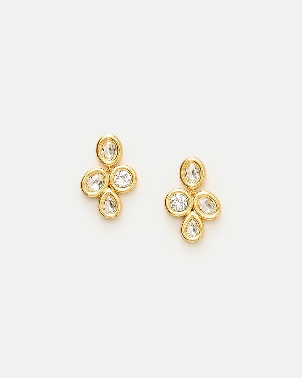 J.Crew Metallic Bezel Drop Earrings