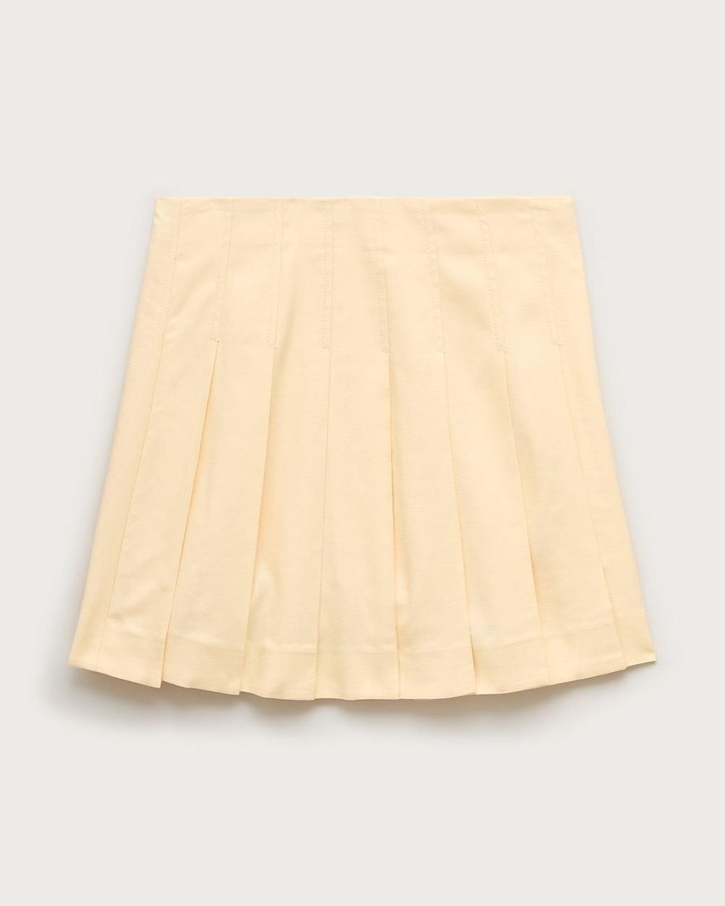 J.Crew White Pleated Mini Skirt