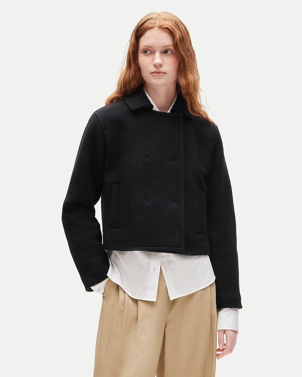 J.Crew Black Double-Breasted Jacket
