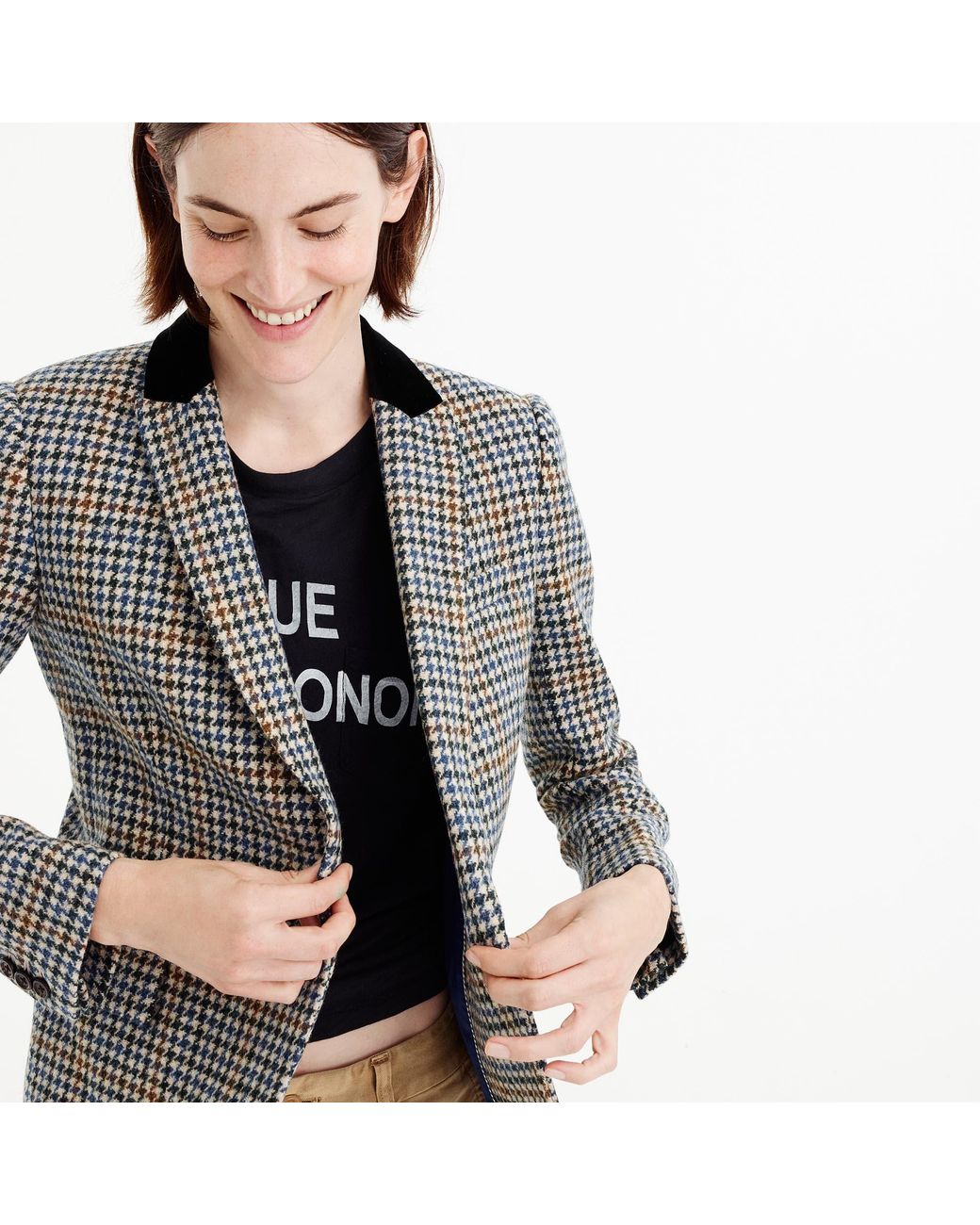 j crew houndstooth blazer