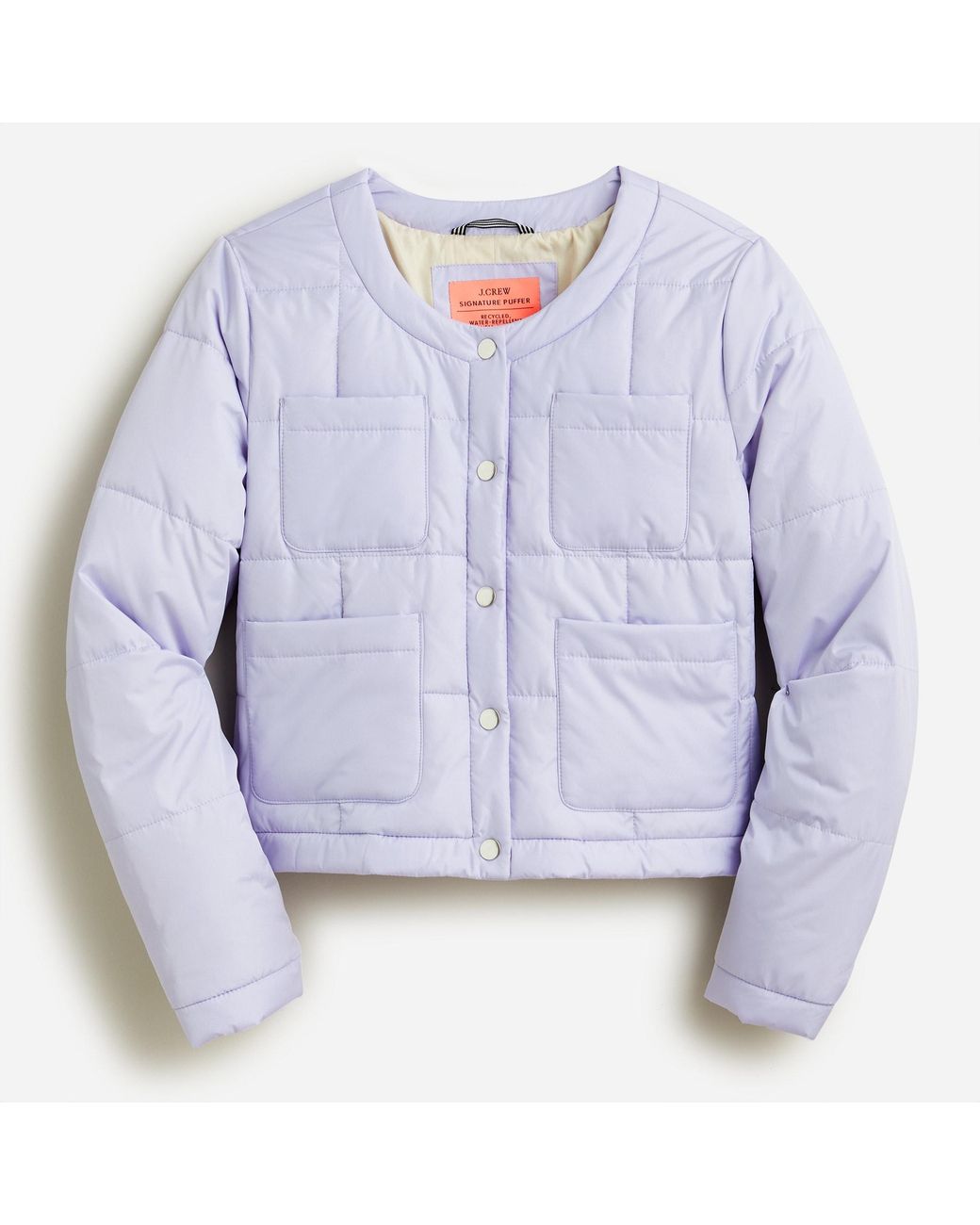 J.Crew Quilted Louisa Puffer Lady Jacket in Blue Lyst