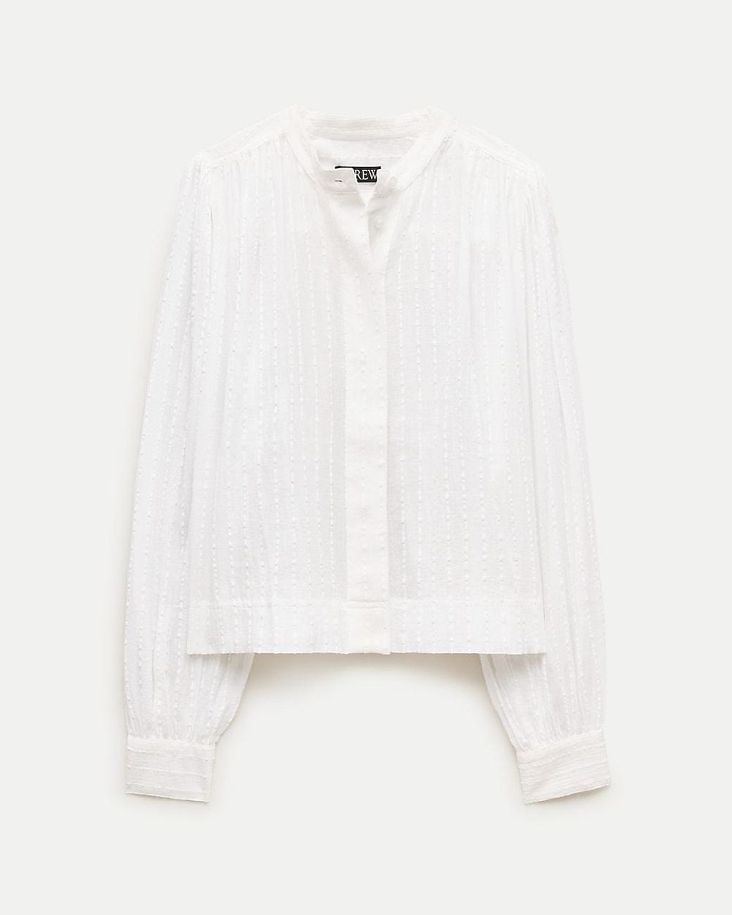 J.Crew White Button-Front Blouse