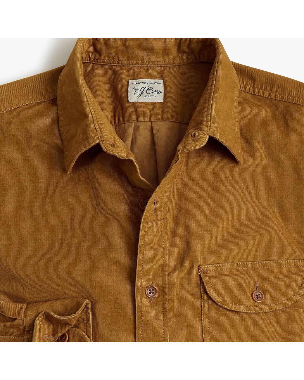 J.Crew Stretch Corduroy Shirt in Brown 