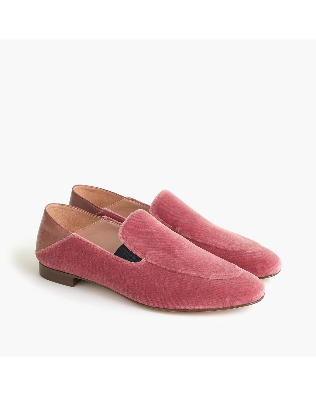 J.Crew Convertible Smoking Slippers In Velvet in Pink Lyst