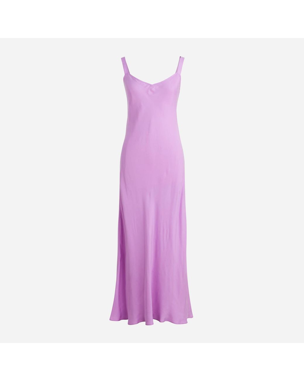 J.Crew Vneck Slip Dress In Cuproblend in Purple Lyst