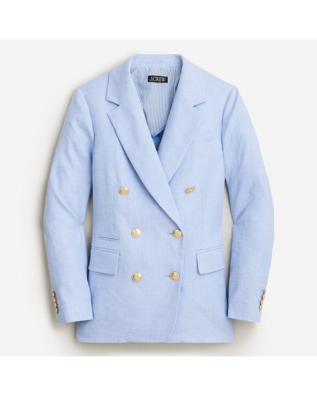 J.Crew Bristol Blazer In Stretch Linen Blend in Blue Lyst