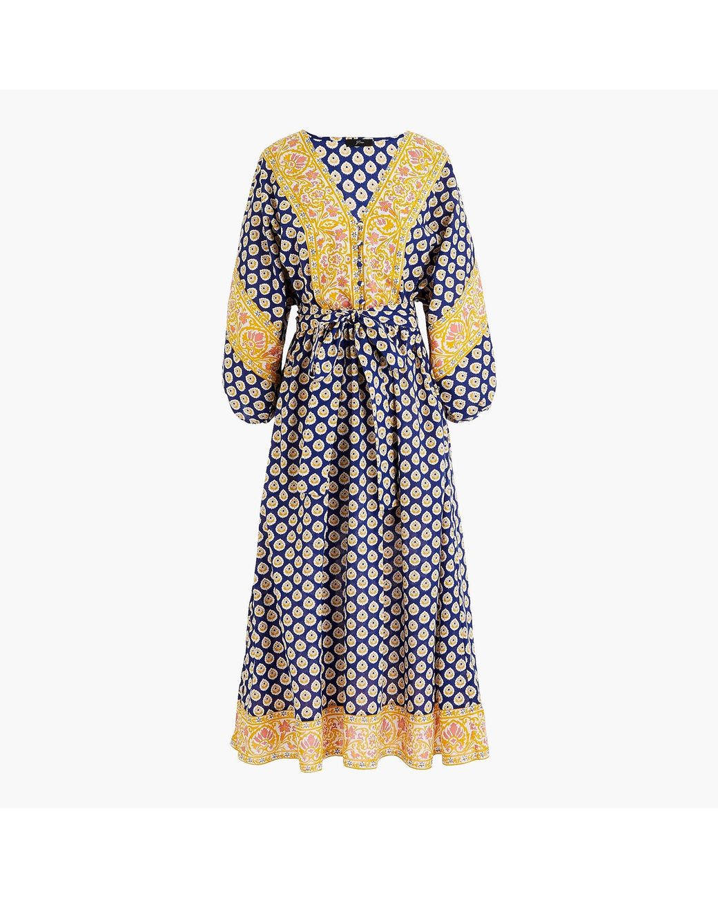 jcrew afternoon dress in gathered floral block print