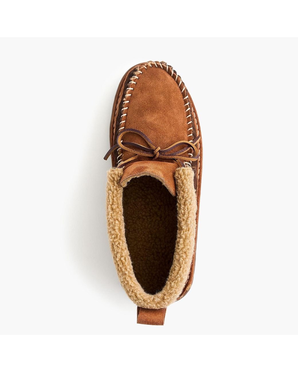J.Crew Wallace Barnes Faux shearling Chukka Slippers in Brown