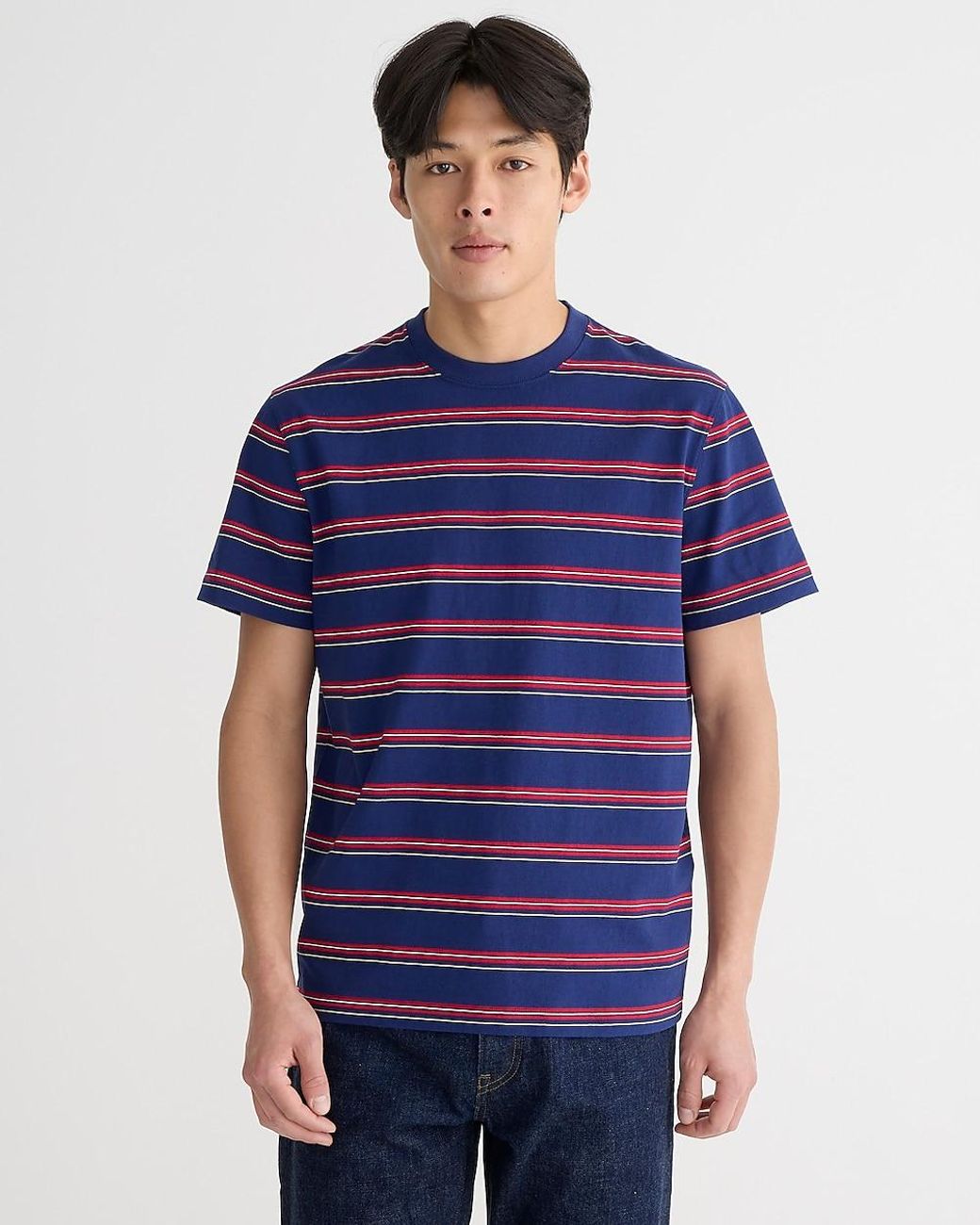 J.Crew Relaxed Premium-Weight Cotton T-Shirt in Blue for Men