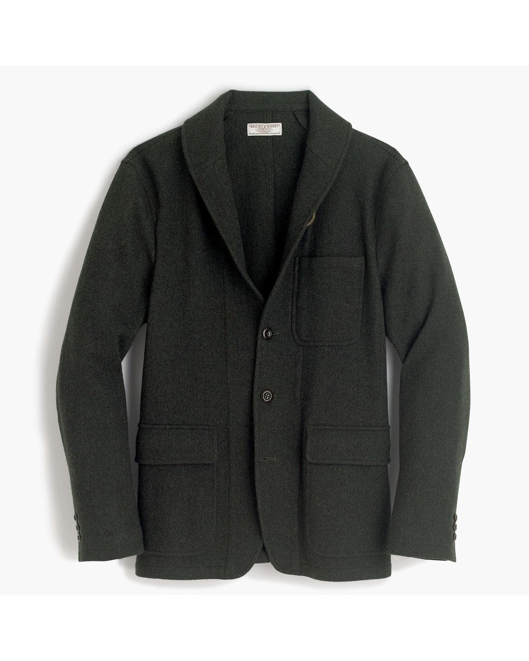 J.Crew Unstructured Shawl-collar Workwear Jacket In English Wool in Black  for Men