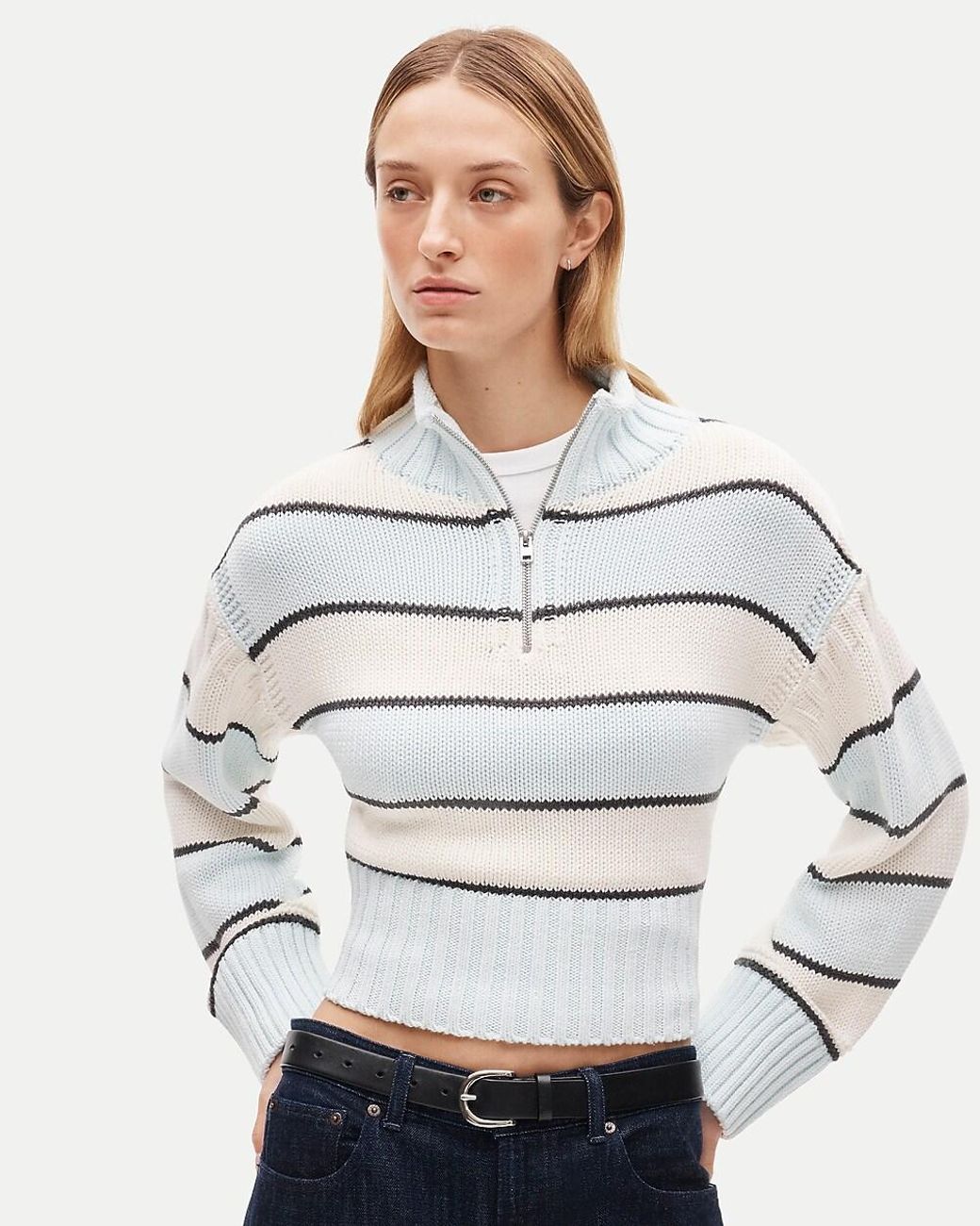 J.Crew White Tiny Rollneck