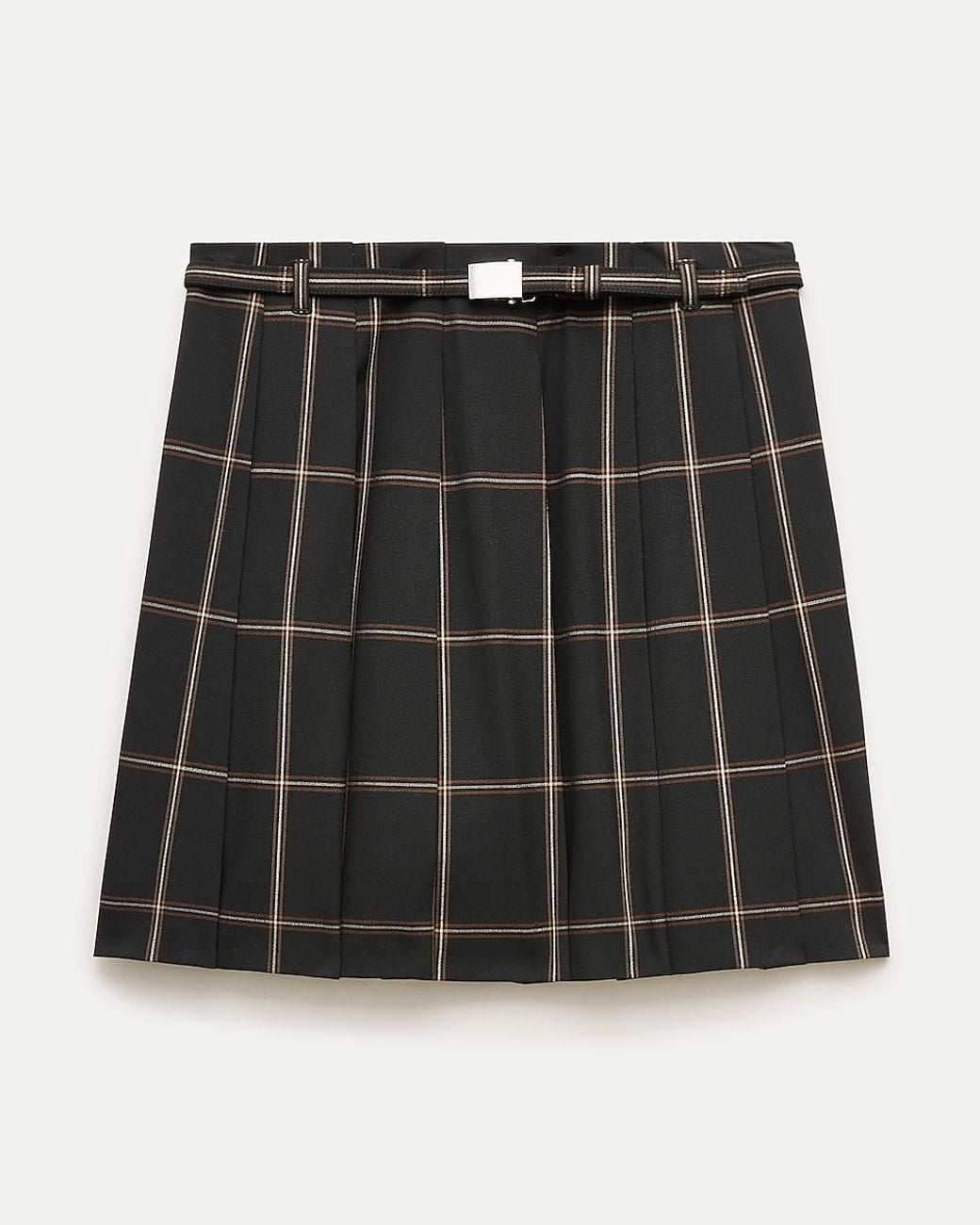 J.Crew White Pleated Prep Skirt