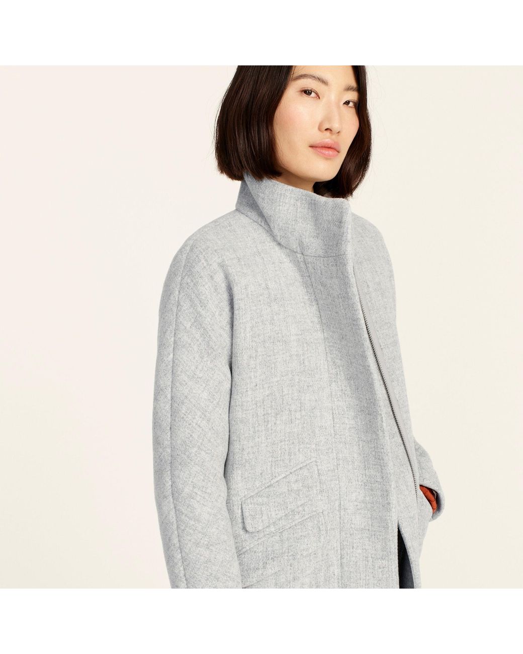 gray cocoon coat