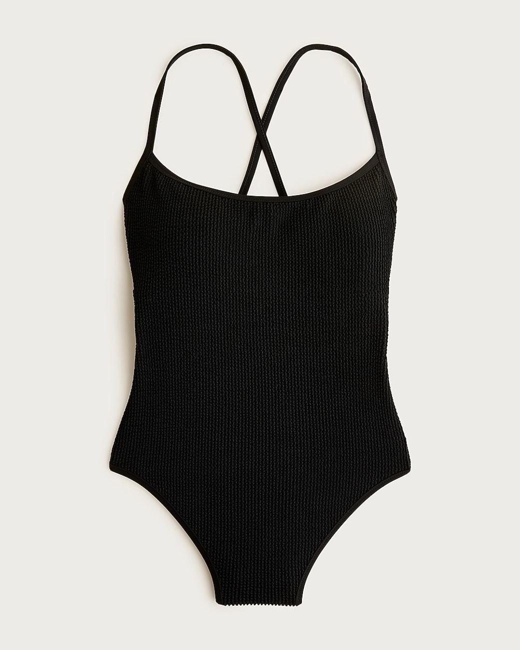 J.Crew Black Sydney Scrunchie One-Piece Swimsuit