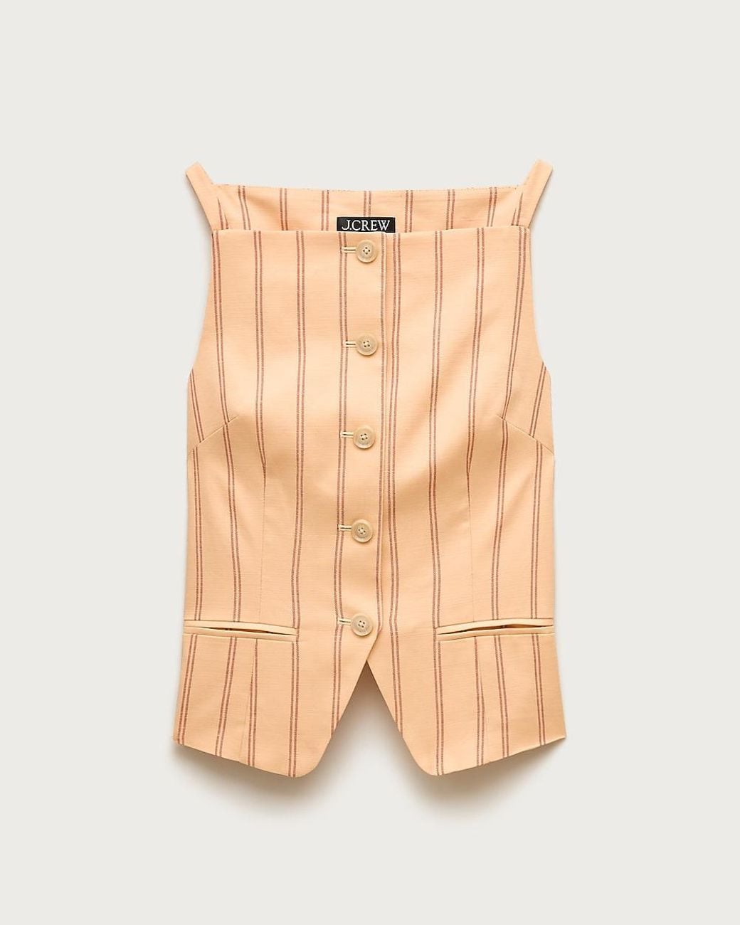 J.Crew Blue Button-Up Cutaway Tank Top
