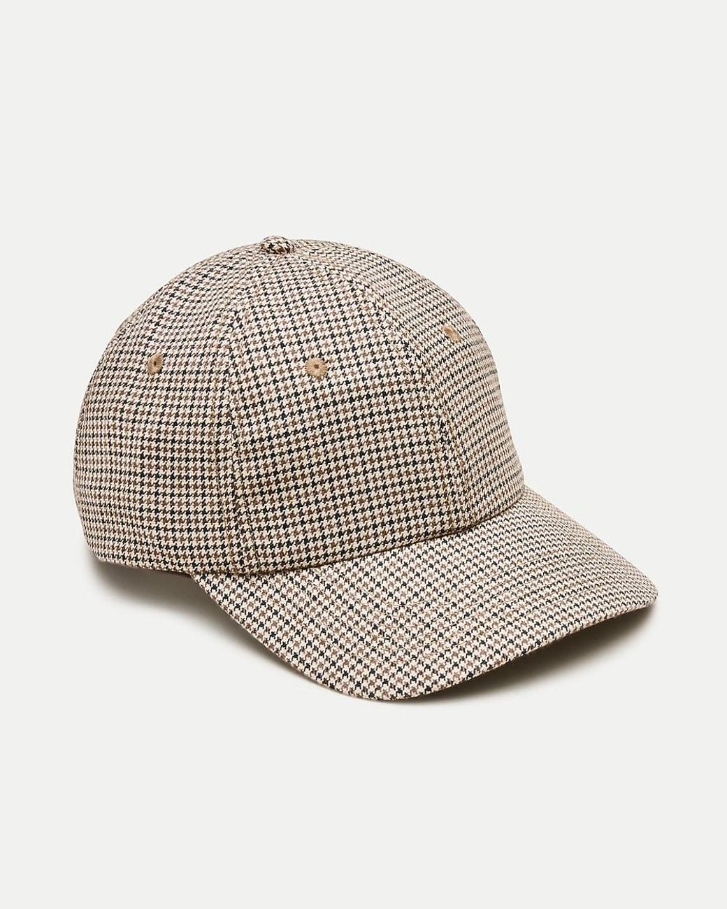 J.Crew White Houndstooth Baseball Cap for men