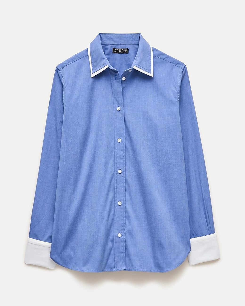 J.Crew Blue Jules Double-Layer Button-Up Shirt