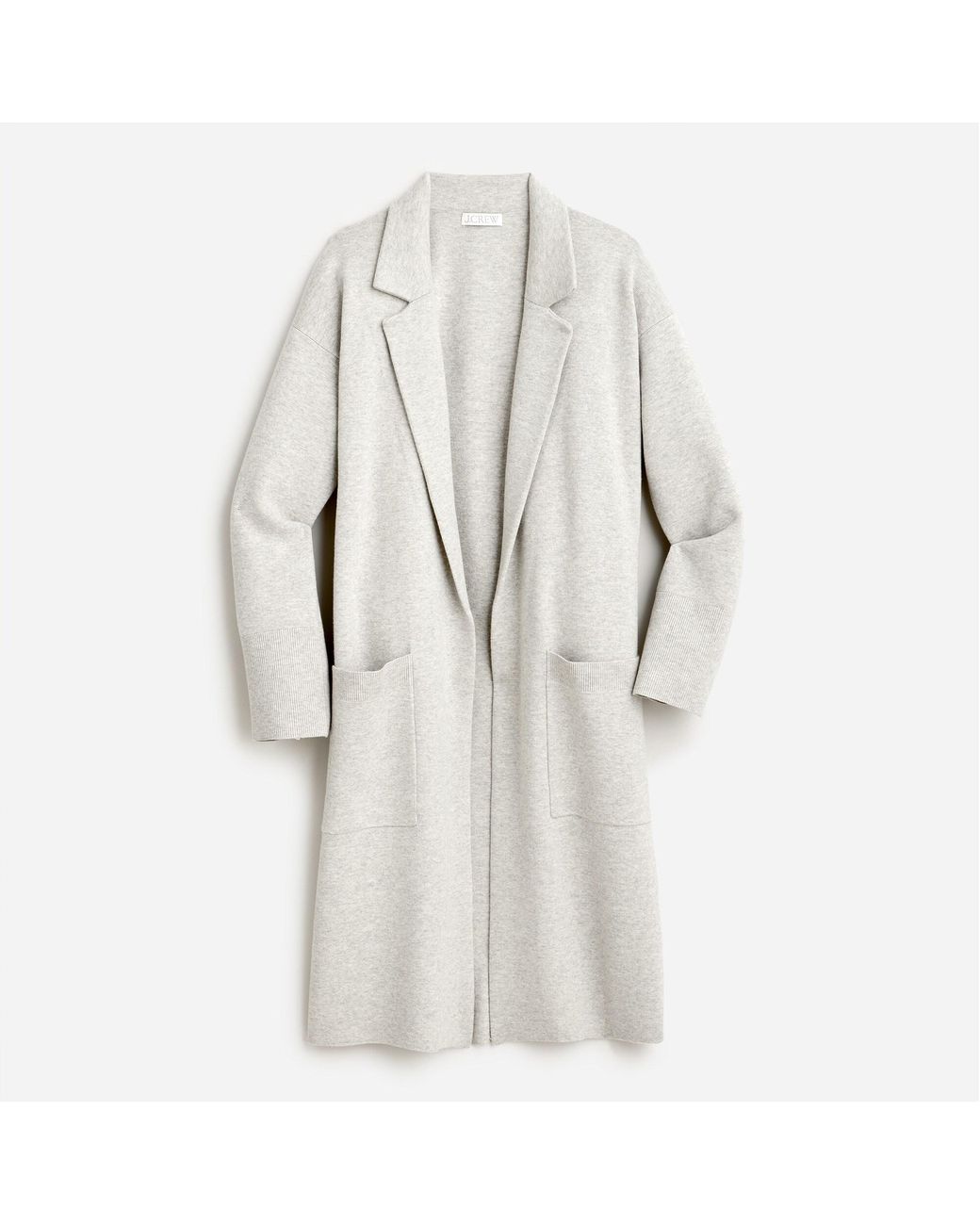 J.Crew Ella Openfront Long Sweaterblazer in White Lyst