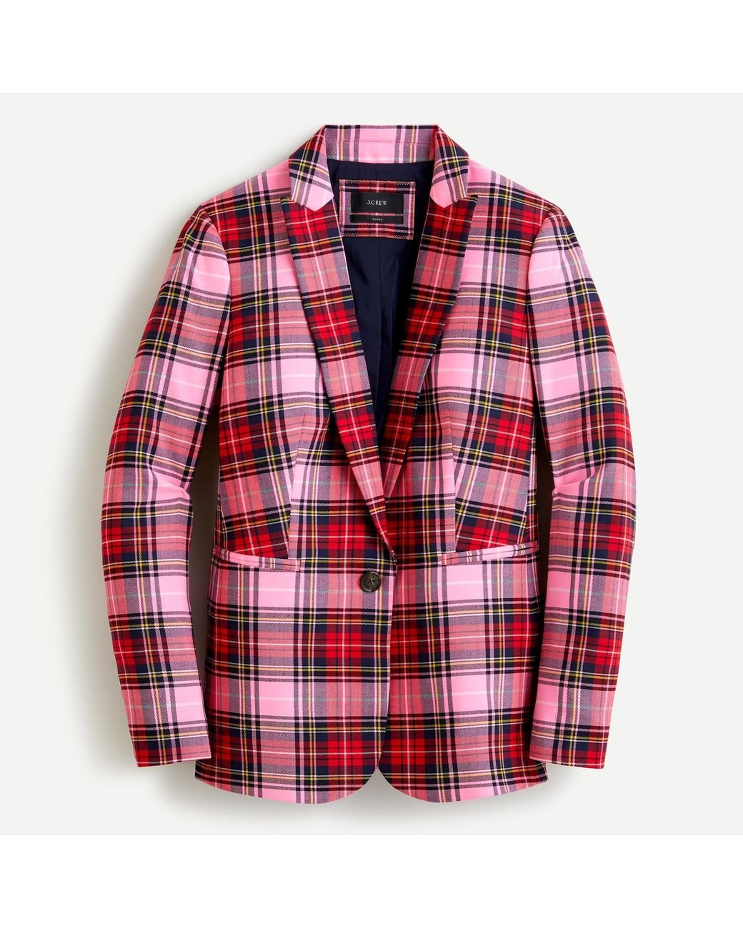 J.Crew Parke Blazer In Pink Stewart Tartan in Red Lyst